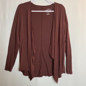 Torrid Super Soft Brown Open Front Lightweight Cardigan Size L